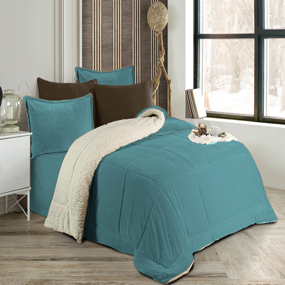 Pacha Home Quilt Sherpa Fur Model FARIDA +2 Pillow Case