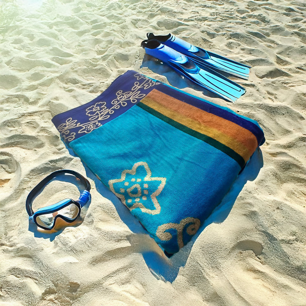 Pacha Home multicolor Cotton Beach towel - Size 95 x 175 cm