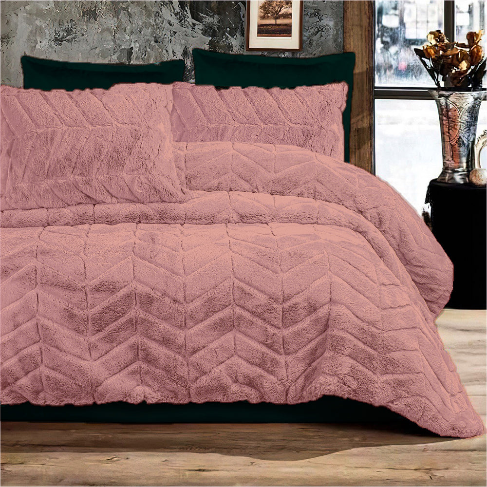 Dreem Bed Quilt Fur Model LALA -Size 245*260 +2 Pillow Case