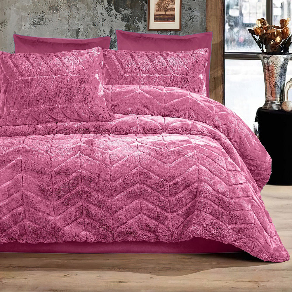 Dreem Bed Quilt Fur Model LALA -Size 245*260 +2 Pillow Case