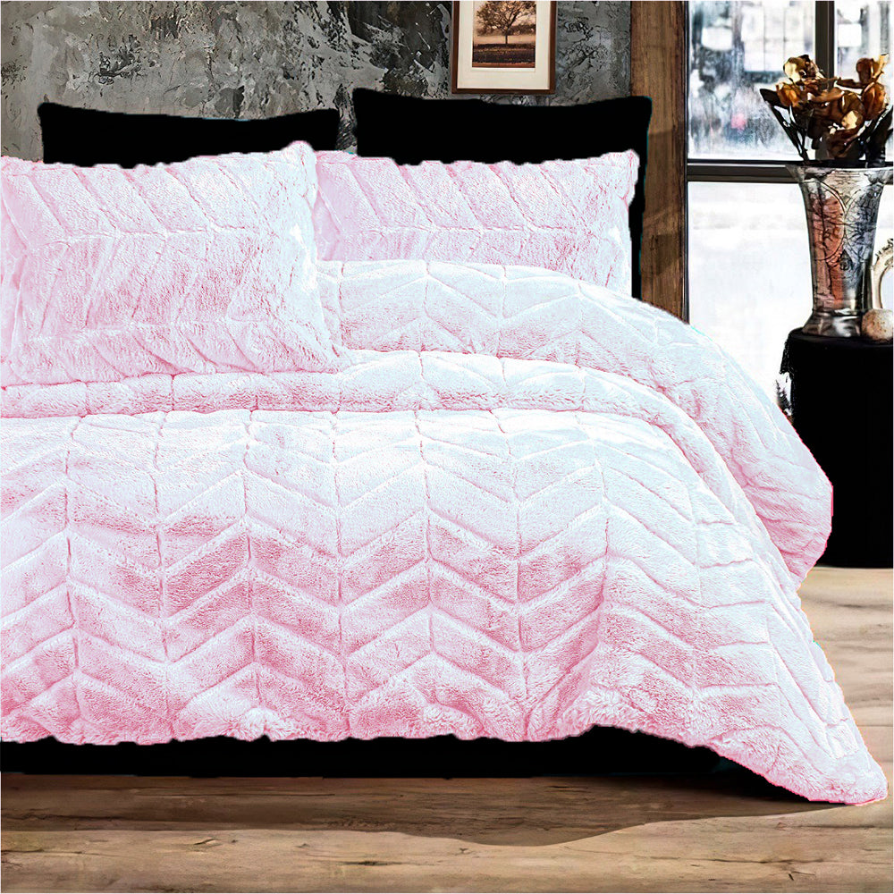 Dreem Bed Quilt Fur Model LALA -Size 245*260 +2 Pillow Case