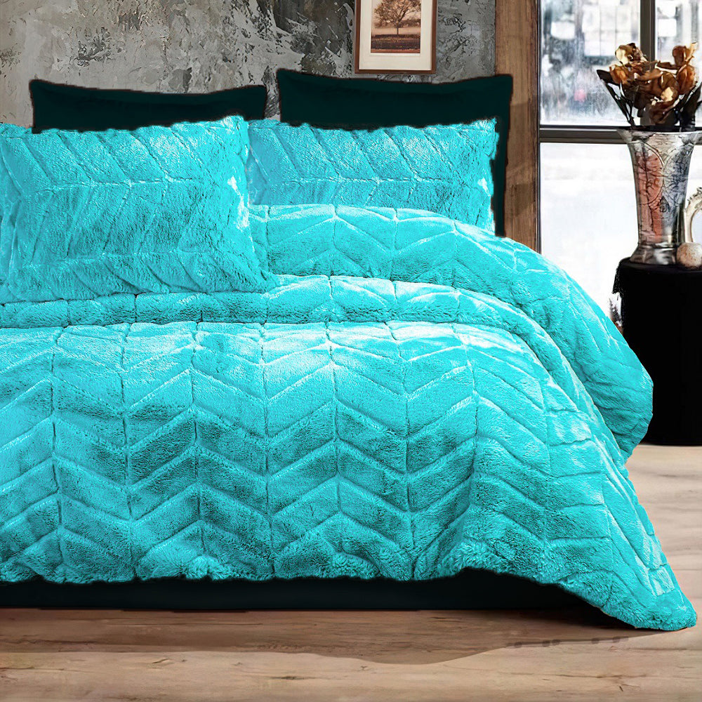 Dreem Bed Quilt Fur Model LALA -Size 245*260 +2 Pillow Case