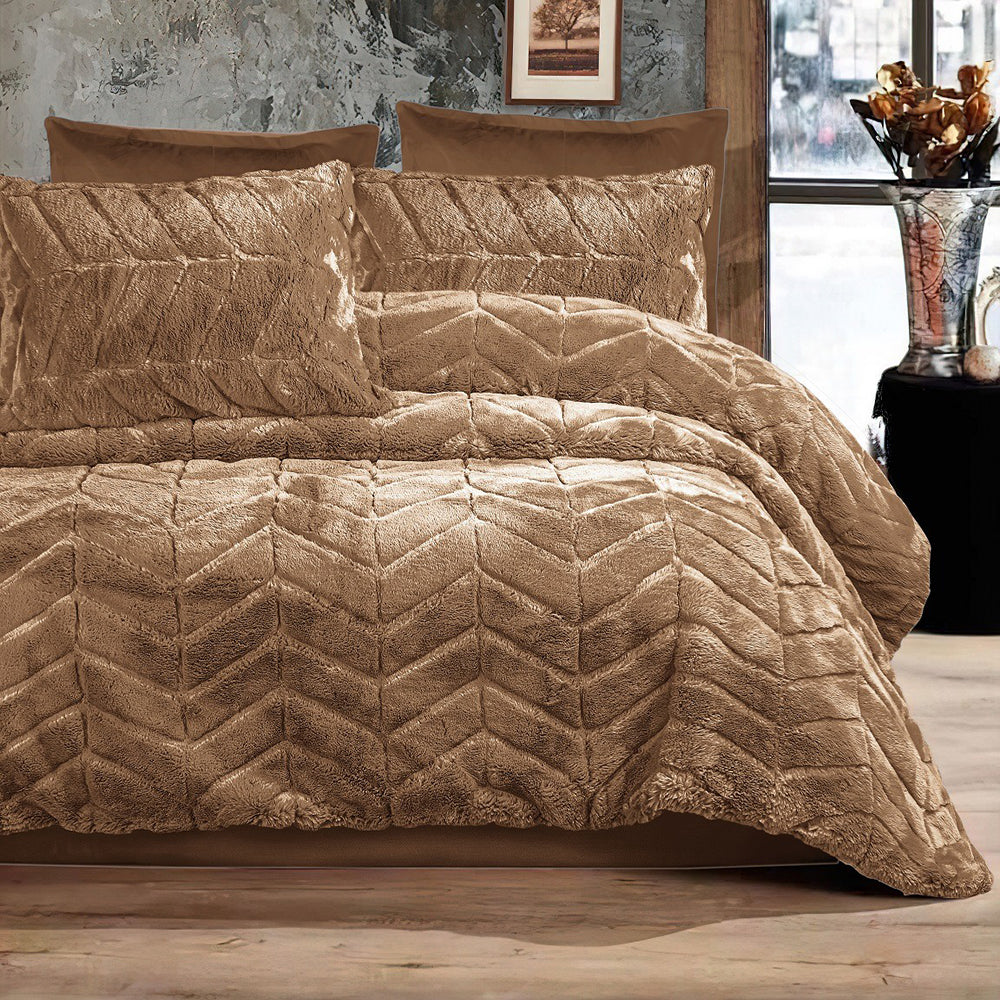 Dreem Bed Quilt Fur Model LALA -Size 245*260 +2 Pillow Case