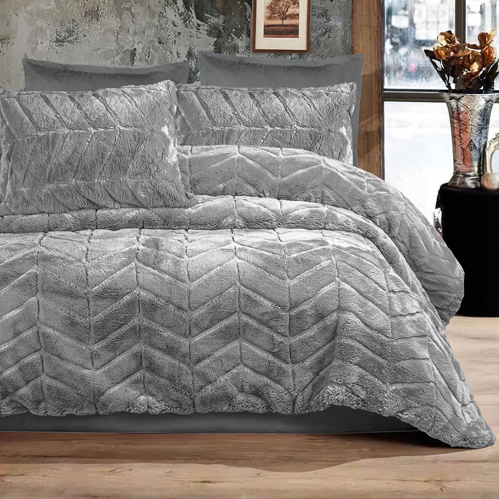 Dreem Bed Quilt Fur Model LALA -Size 245*260 +2 Pillow Case