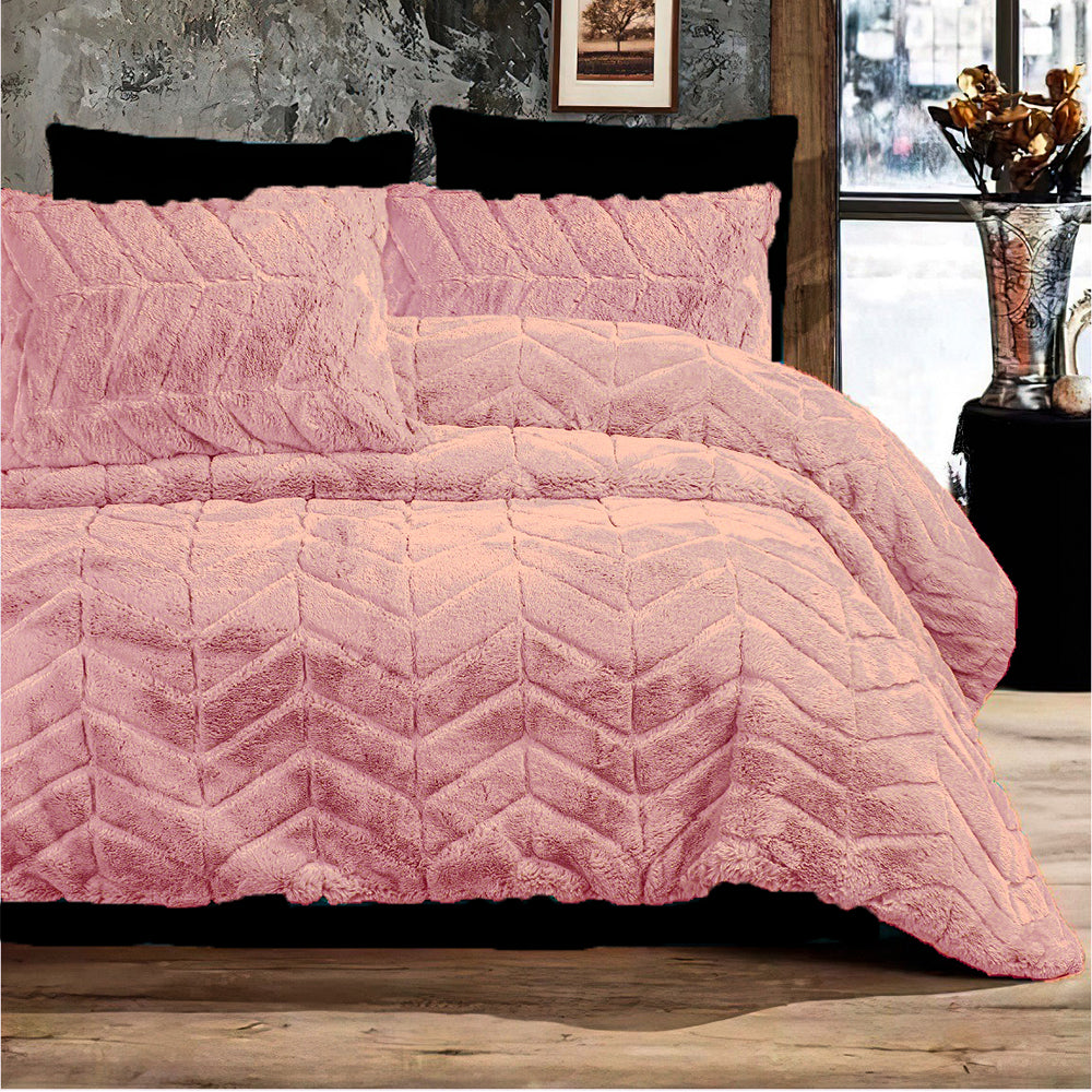 Dreem Bed Quilt Fur Model LALA -Size 245*260 +2 Pillow Case