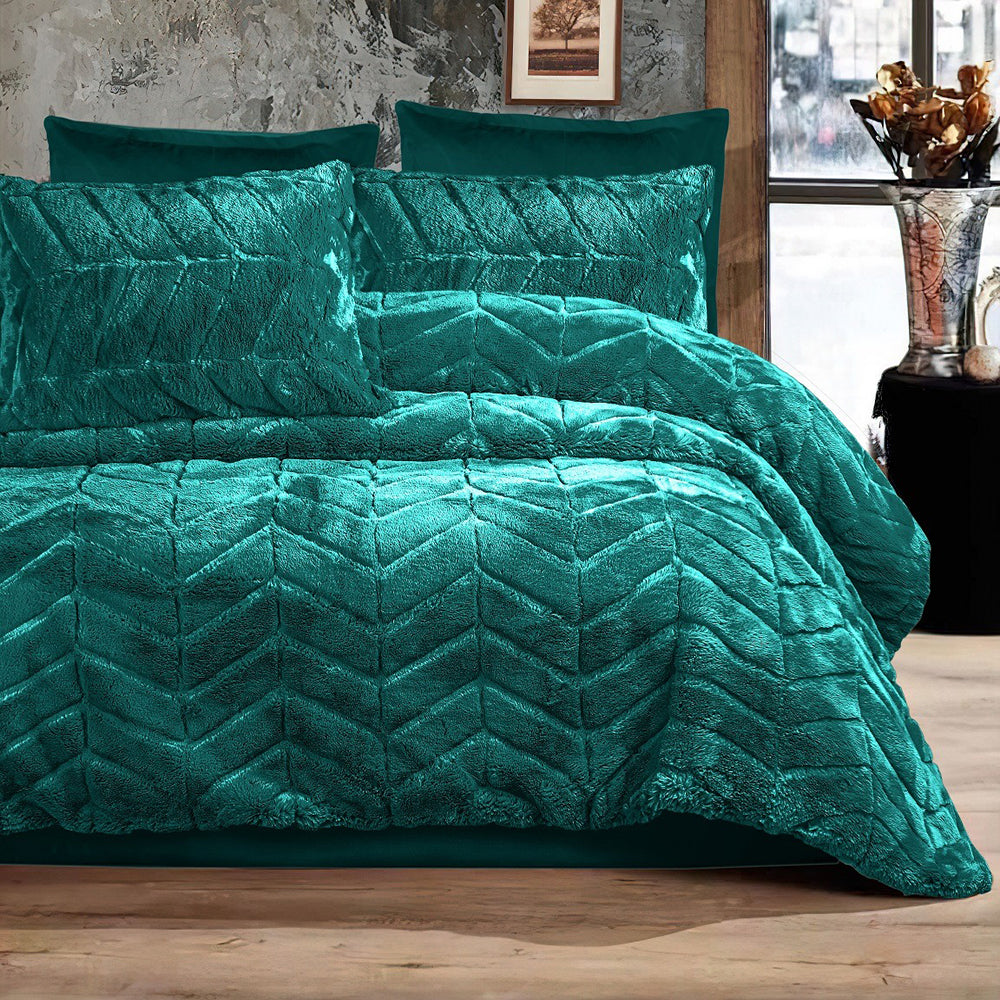 Dreem Bed Quilt Fur Model LALA -Size 245*260 +2 Pillow Case