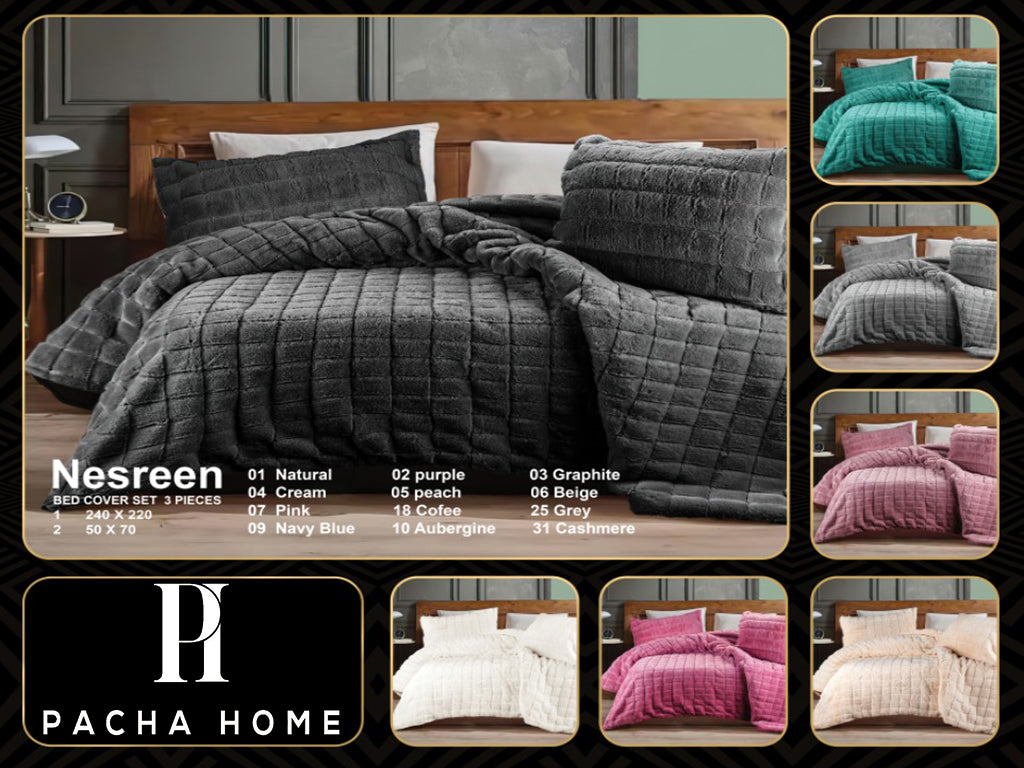 PACHA HOME QUILT FUR MODEL NESREEN +2 PILLOW CASE