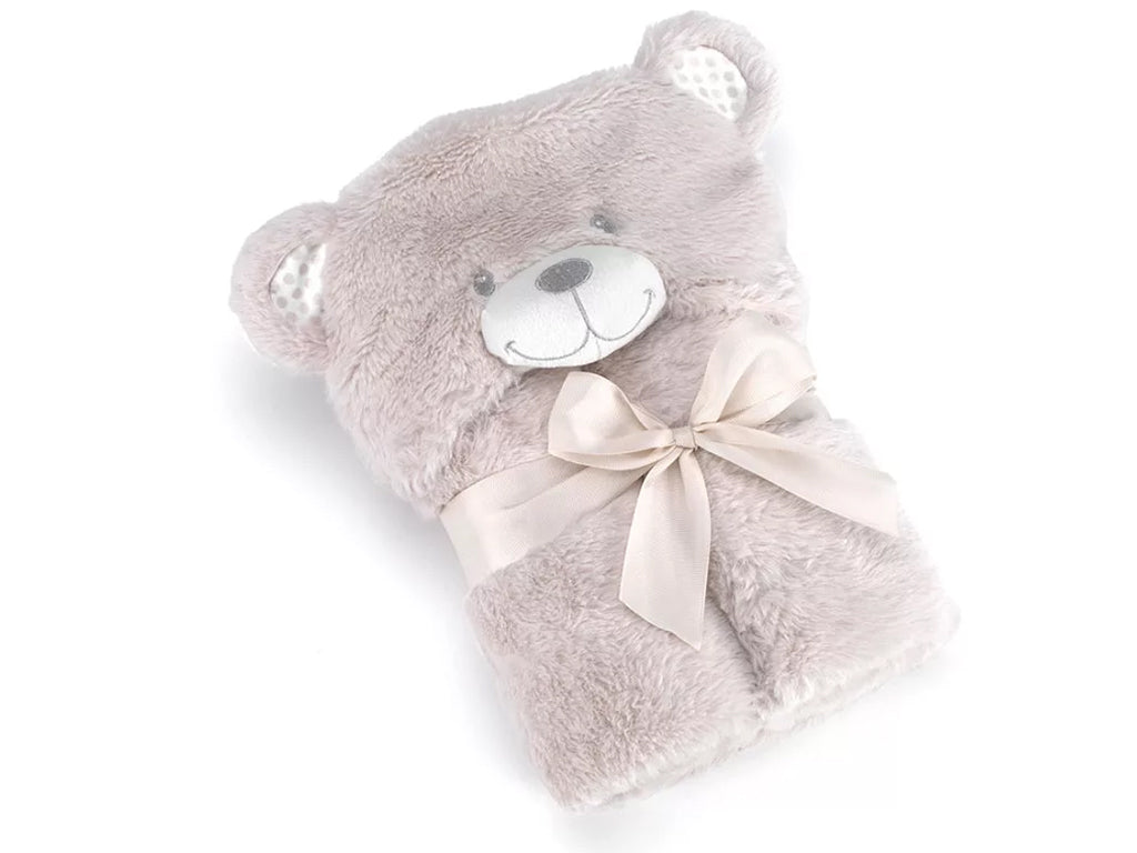 MORA BABY POMPON BEAR BLANKET Model P86