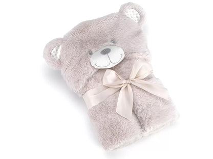 MORA BABY POMPON BEAR BLANKET Model P86