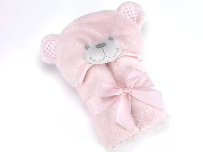 MORA BABY POMPON BEAR BLANKET Model P86