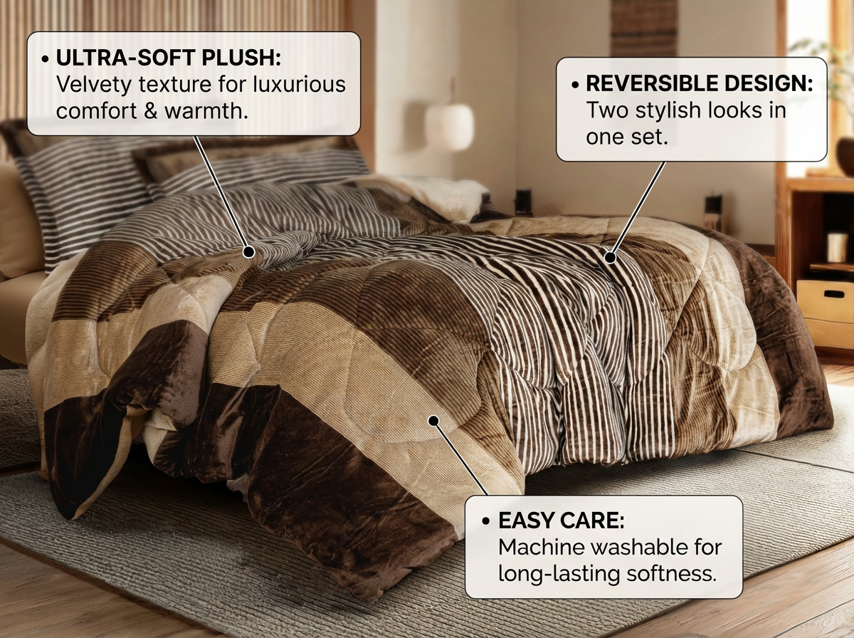 Printed Stripes Comforter