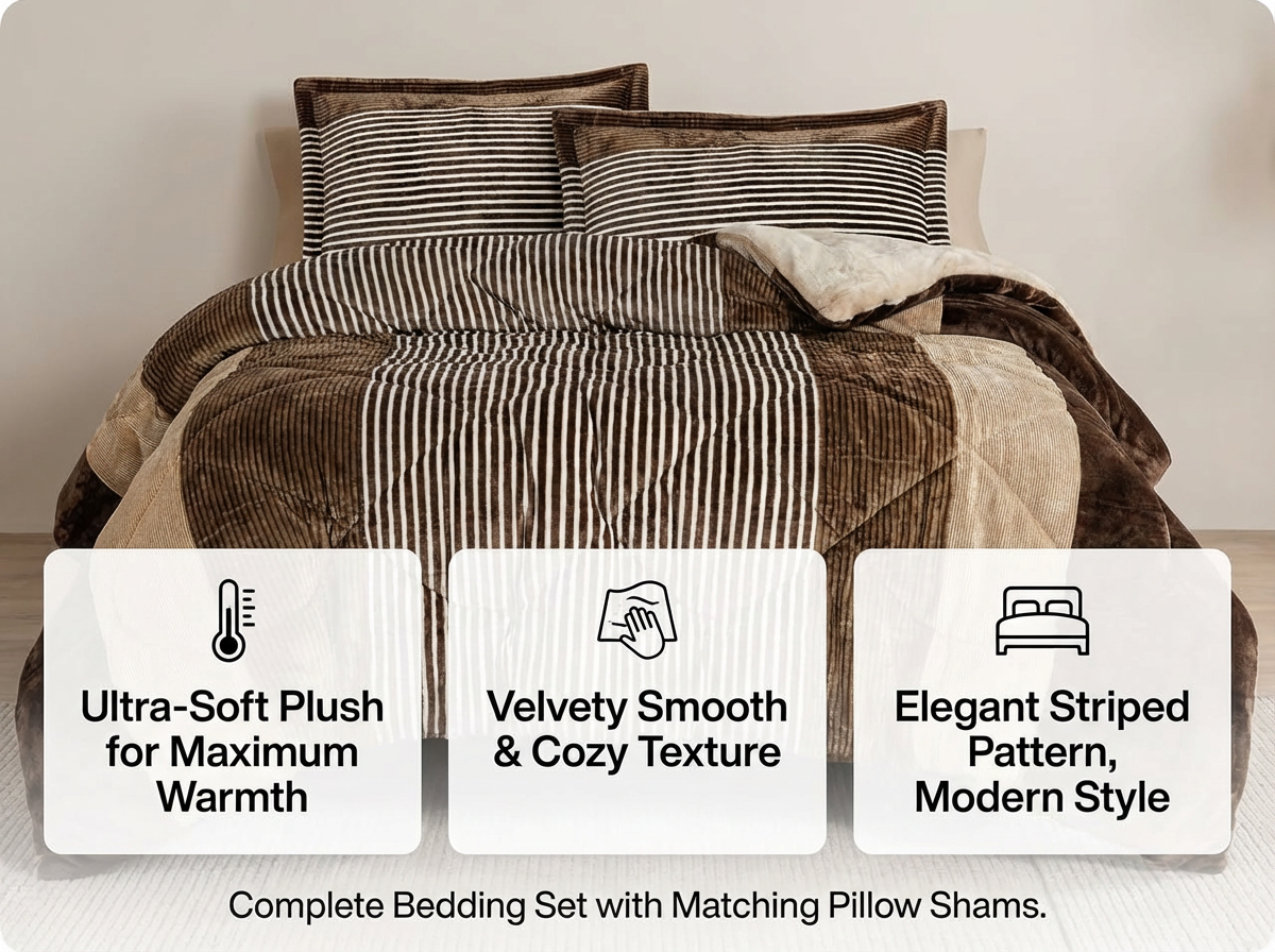 Printed Stripes Comforter