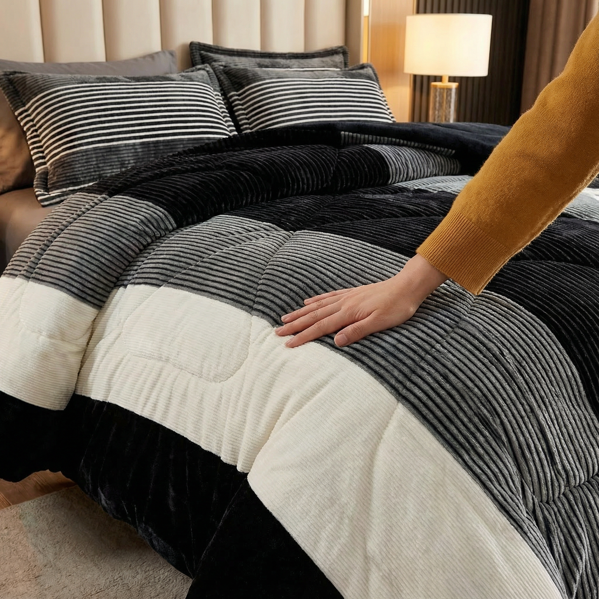 Printed Stripes Comforter