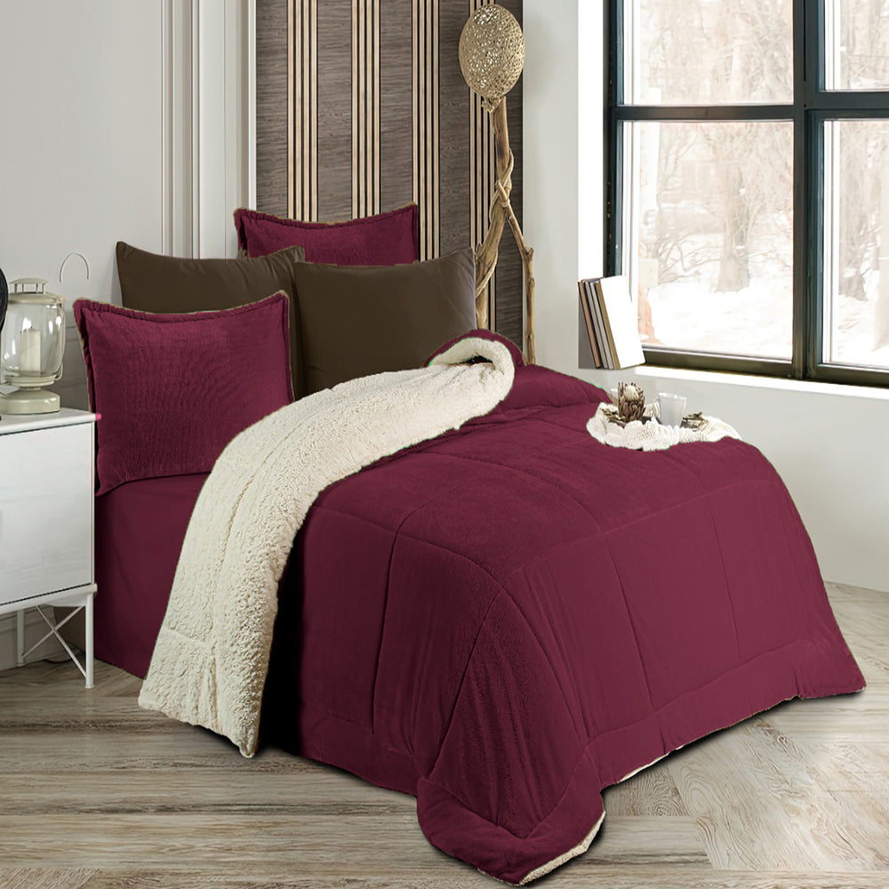 Pacha Home Quilt Sherpa Fur Model FARIDA +2 Pillow Case