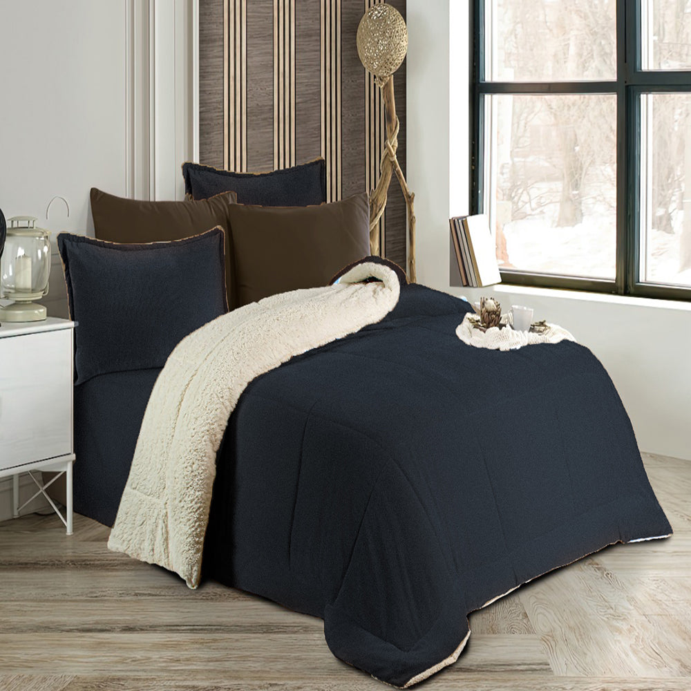 Pacha Home QUILT Sherpa Fur Model FARIDA for Single Bed