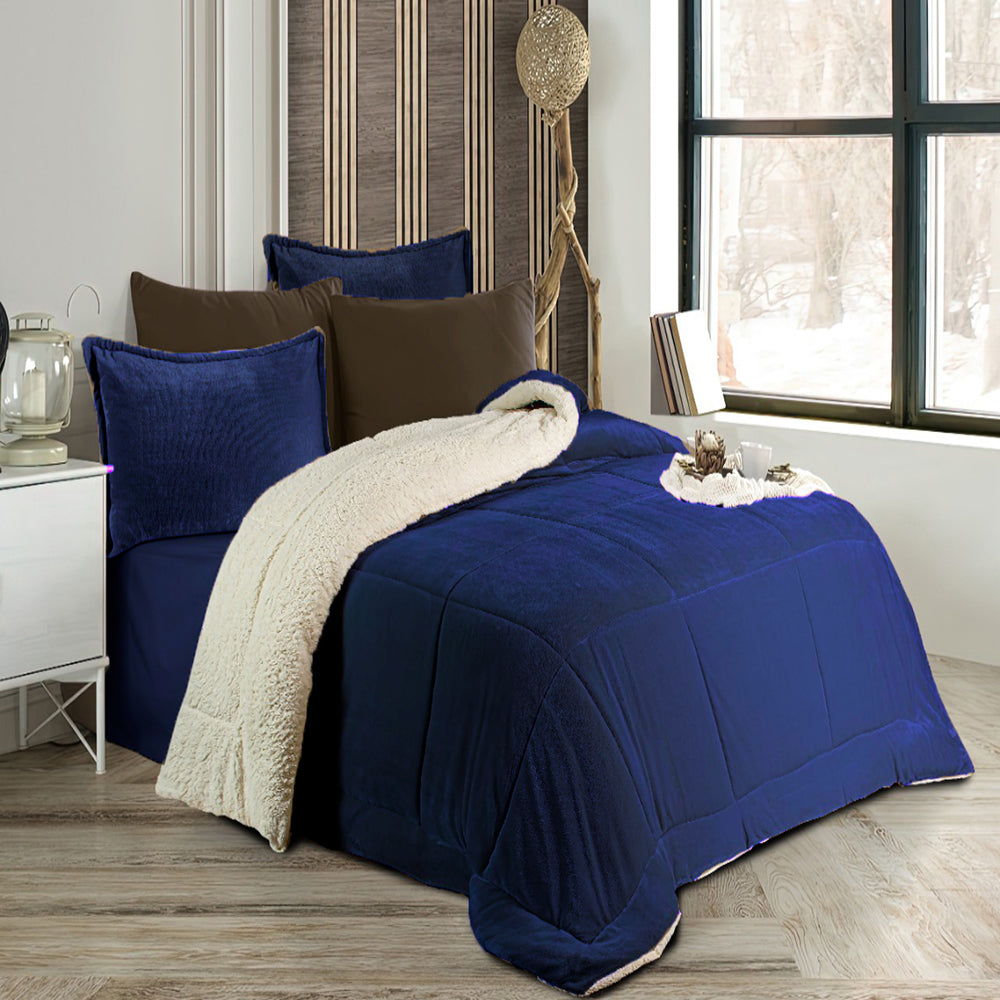 Pacha Home Quilt Sherpa Fur Model FARIDA +2 Pillow Case