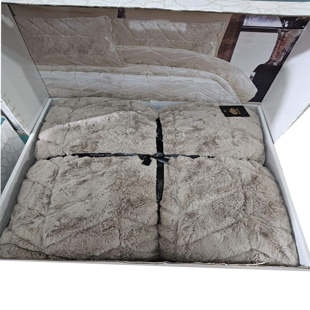Dreem Bed Quilt Fur Model LALA -Size 245*260 +2 Pillow Case